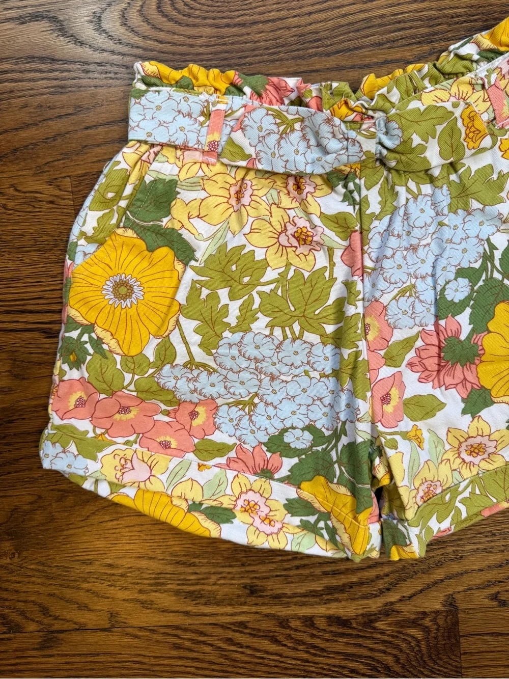 JANIE AND JACK Girls Mimosa Floral Resort  Collection Shorts & Flutter Top 8-10